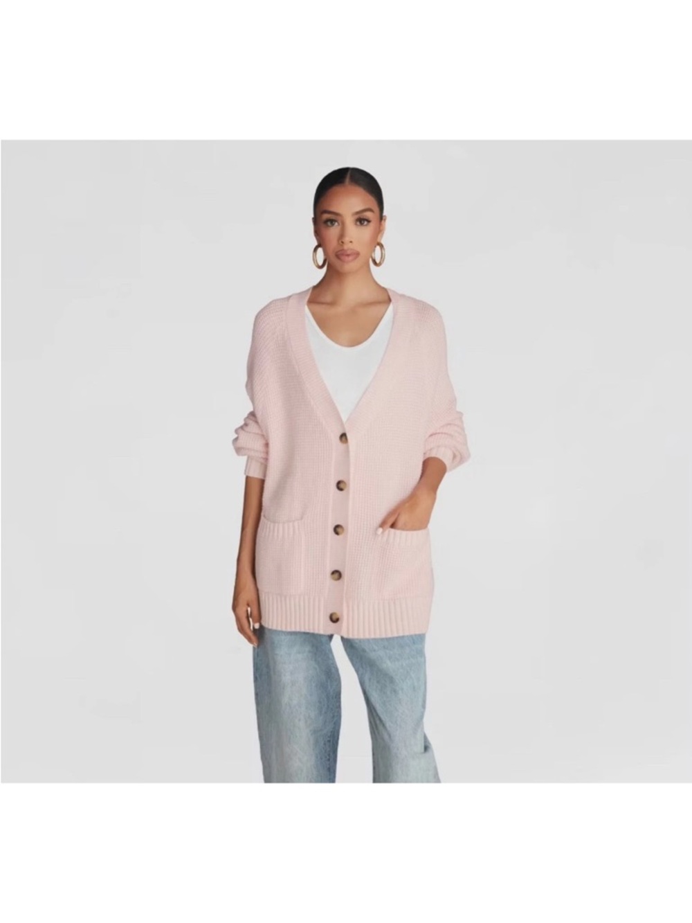 KBB by KAHLANA ‘The letterman Cardigan Sweater’ oversized.